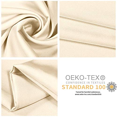 Jocoku Jocoku 100% Mulberry Silk Pillowcases Set of 2 for Hair and Skin and Super Soft and Breathable Queen Size Nature Silk Pillowcases (Queen  Buff Beige)  - Image 3