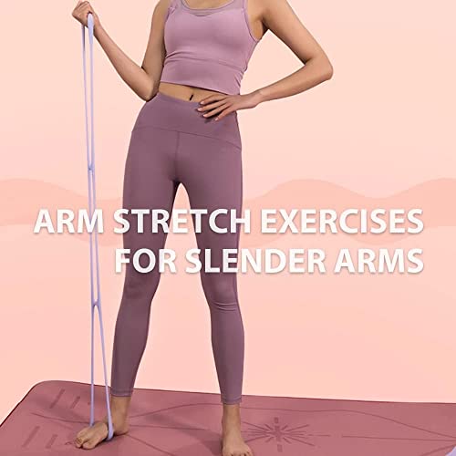 Ndola Silicone Figure 8 Resistance Band,Arm Back Shoulder Exercise Elastic Rope Stretch Fitness Band,Foot,Leg,Hand Stretcher,Arm Exerciser for Yoga Pilates Stretching Physical Therapy,Home Gym Workout - Image 3