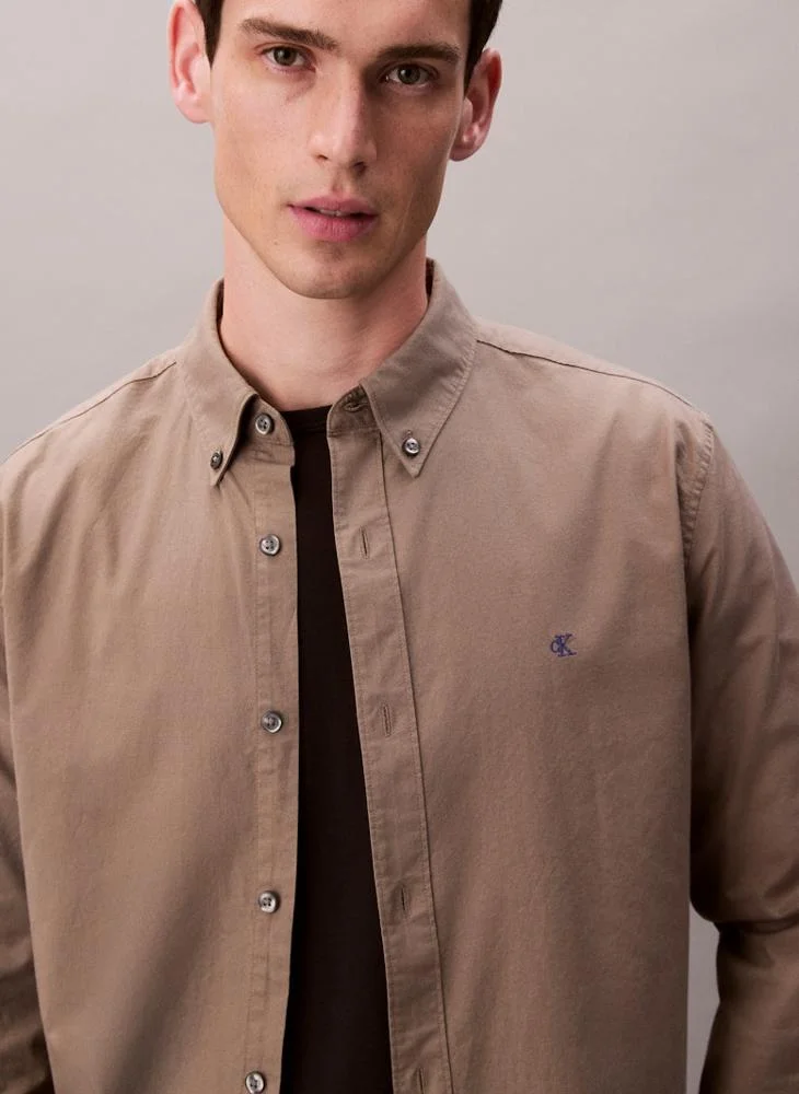 Calvin Klein Jeans Solid Classic Oxford Button-Down Shirt