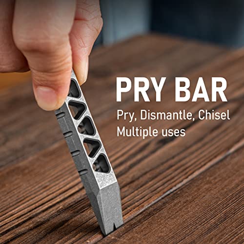 TISUR Titanium EDC Pry Bar, Keychain Pry Bar Multitool With Bottle Opener, Pocket Small Crowbar for Men Outdoor - Image 5