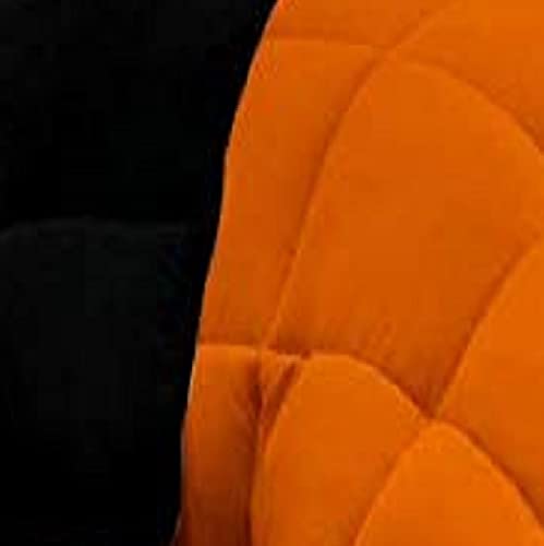 TUNDWAL'S TUNDWALS Microfibre 200 GSM Reversible Solid Double ComforterBlankets for WintersQuiltsDuvets OrangeBlack Microfibre - Image 3