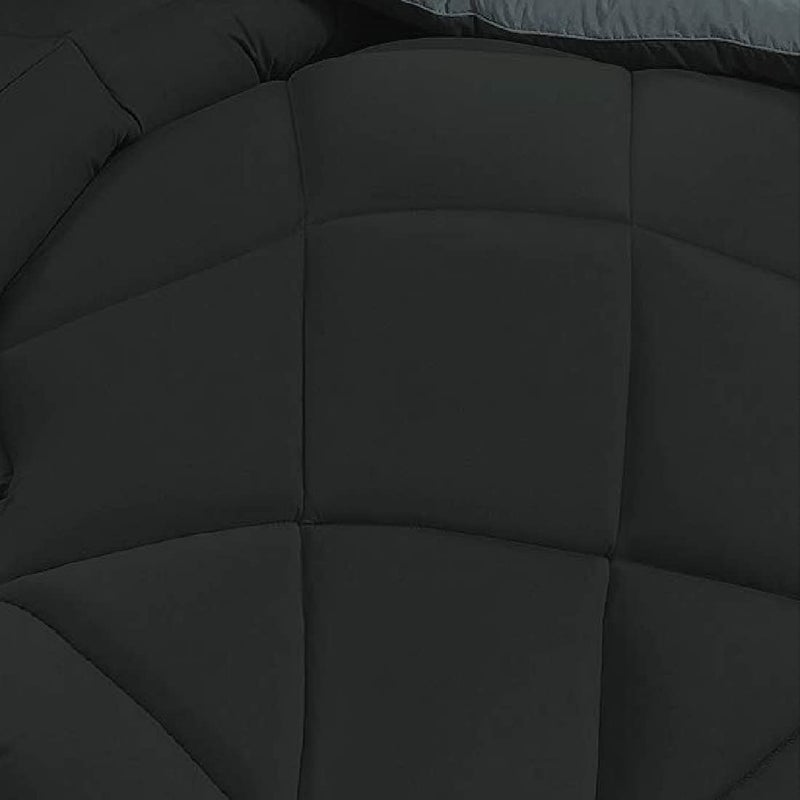 TUNDWAL'S TUNDWALS Microfibre 200 GSM Reversible Solid Double ComforterBlankets for WintersQuiltsDuvets OrangeBlack Microfibre - Image 5