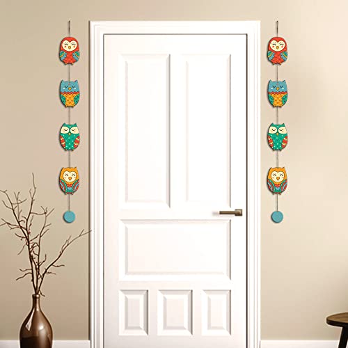 Artvibes Cute Owls Decorative MDF Wooden Wall Art for Home | Art For Wall | Door Decoration Items | Paintings For Wall | Aesthetic Wooden Decor | Handcrafted Art | Ideal Gifts (WH_5201N), Set of 2 - Image 3