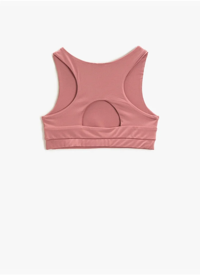 كوتون Slogan Printed Sports Bra