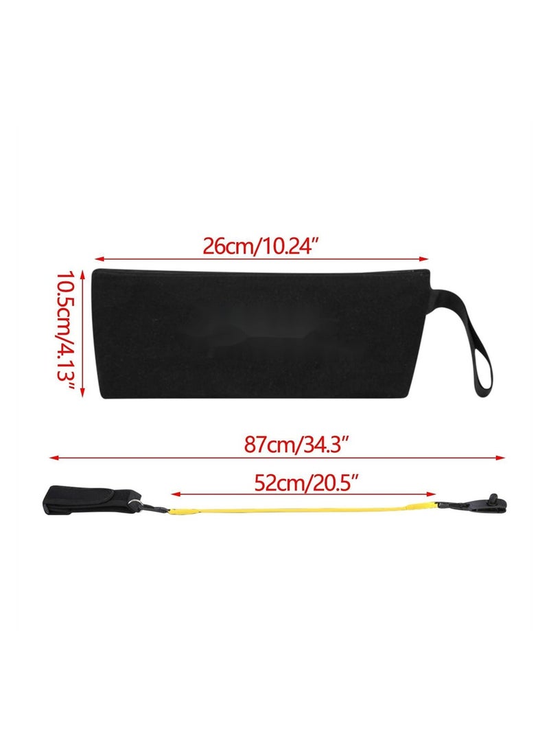 Captaintech Portable Adjustable Golf Swing Trainer with Elastic Rope Improve Hinge Forearm Rotation and Shoulder Turn Essential Golf Training Aid Yellow  - Image 2