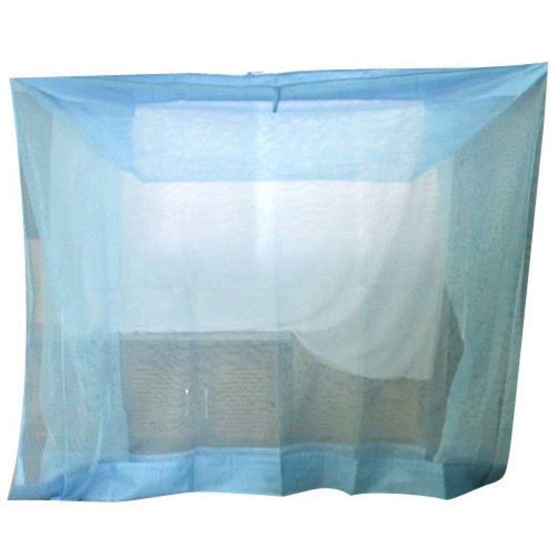 ans Dreams Polycotton Mosquito net for Double Bed Soft net Blue 7x7 ft - Image 2
