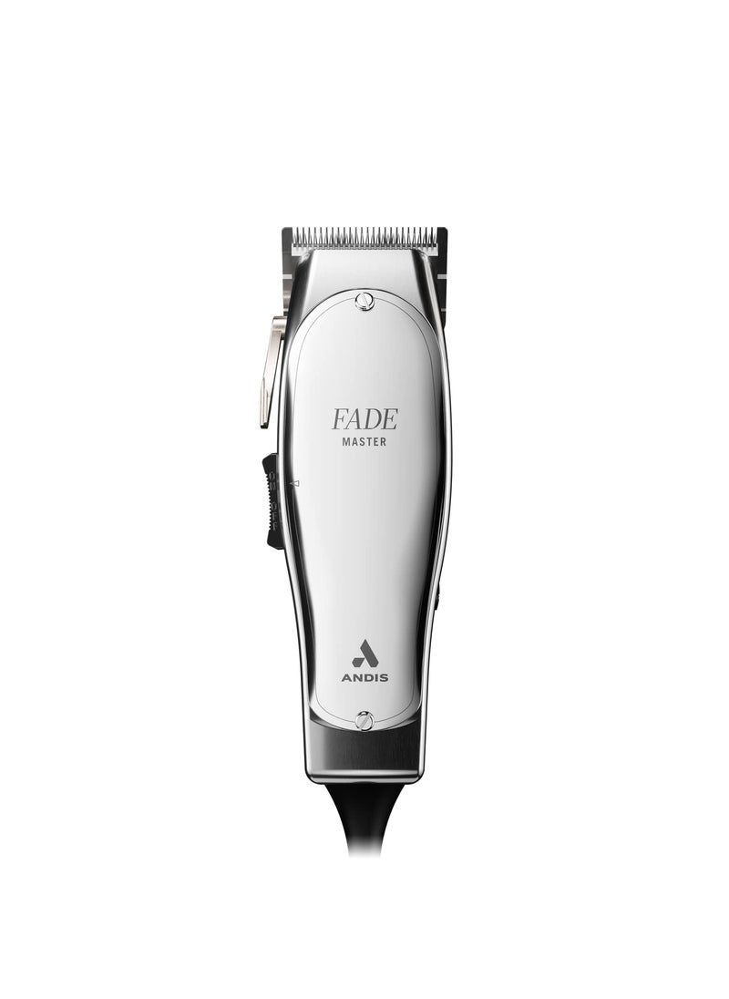 andis - Andis 01820 Professional Fade Master Hair Clipper Adjustable Carbon Steel Fade Blade Clipper  Zero Gap Unbreakable Aluminium Housing Chrome Silver - Image 1