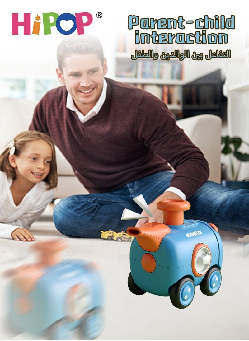 هيبوب 4 قطع مجموعة ألعاب سيارات تسحب للخلف، ألعاب سيارات أطفال مع صافرة، مجموعة ألعاب سيارات الضغط والانطلاق للأطفال الصغار الأولاد والبنات، سميكة ومقاومة للسقوط  - Image 5