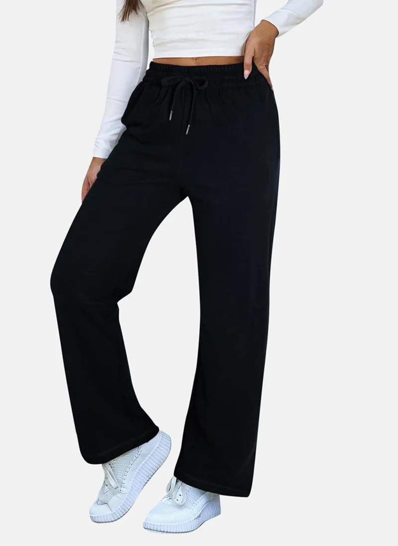 يونيكي Black Solid Casual Trouser