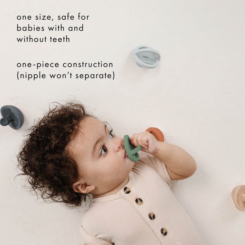 doddle & co. Doodle & Co. London Classic Pacifier For New Born Babies | BPA Free Angled Shape 100% Silicone For Infants With & Without Teeth | Helps Promote Healthy Oral Development | 0+ Months |Smash Cake/Cloud 9 - Image 4