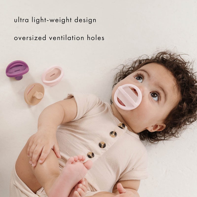 doddle & co. Doodle & Co. London Classic Pacifier For New Born Babies | BPA Free Angled Shape 100% Silicone For Infants With & Without Teeth | Helps Promote Healthy Oral Development | 0+ Months |Smash Cake/Cloud 9 - Image 3