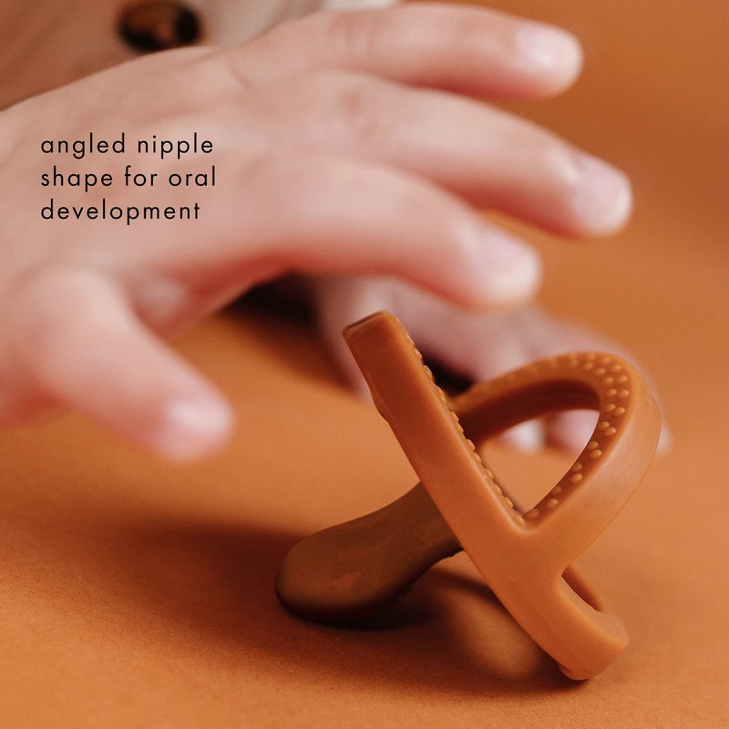 doddle & co. Doodle & Co. London Classic Pacifier For New Born Babies | BPA Free Angled Shape 100% Silicone For Infants With & Without Teeth | Helps Promote Healthy Oral Development | 0+ Months |Smash Cake/Cloud 9 - Image 5