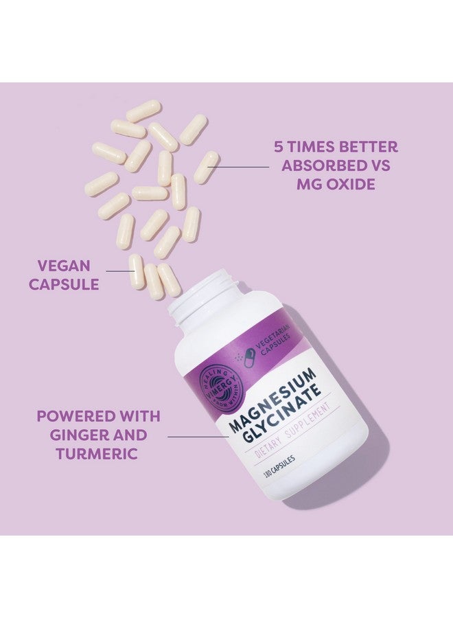 Vimergy Magnesium Glycinate - Stress Support - Chelated to Avoid Tummy Upset*- Promotes Heart Health & Energy*- Kosher, Vegan Gluten-Free - 180 Caps - Image 3