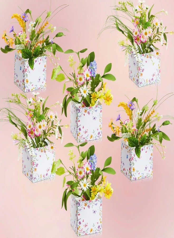 Giegxin 6 Sets Baby in Bloom Baby Shower Decorations Wildflower Table Centerpieces a Little Wildflower is on The Way Artificial Spring Flower with Paper Boxes for Floral Wedding Birthday Party Decor - Image 1