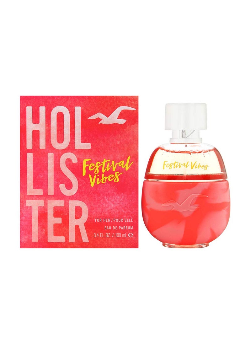 HOLLISTER - Hollister Festival Vibes Eau de Parfum Spray for Women, 3.4 Ounce - Image 1