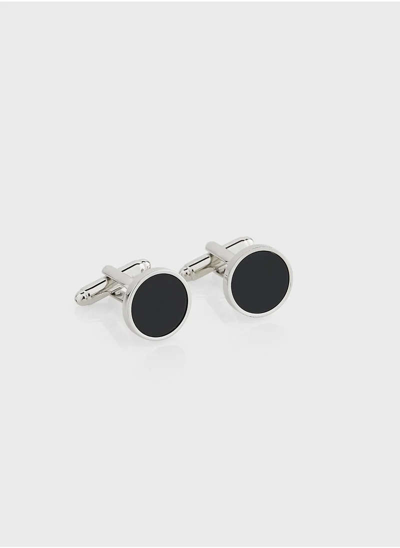 Robert Wood Bround Inlay Cufflinks In Giftbox