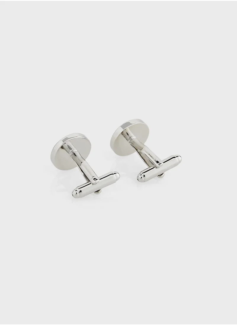Robert Wood Bround Inlay Cufflinks In Giftbox