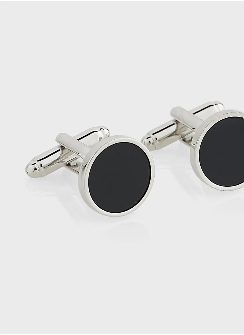 Robert Wood Bround Inlay Cufflinks In Giftbox