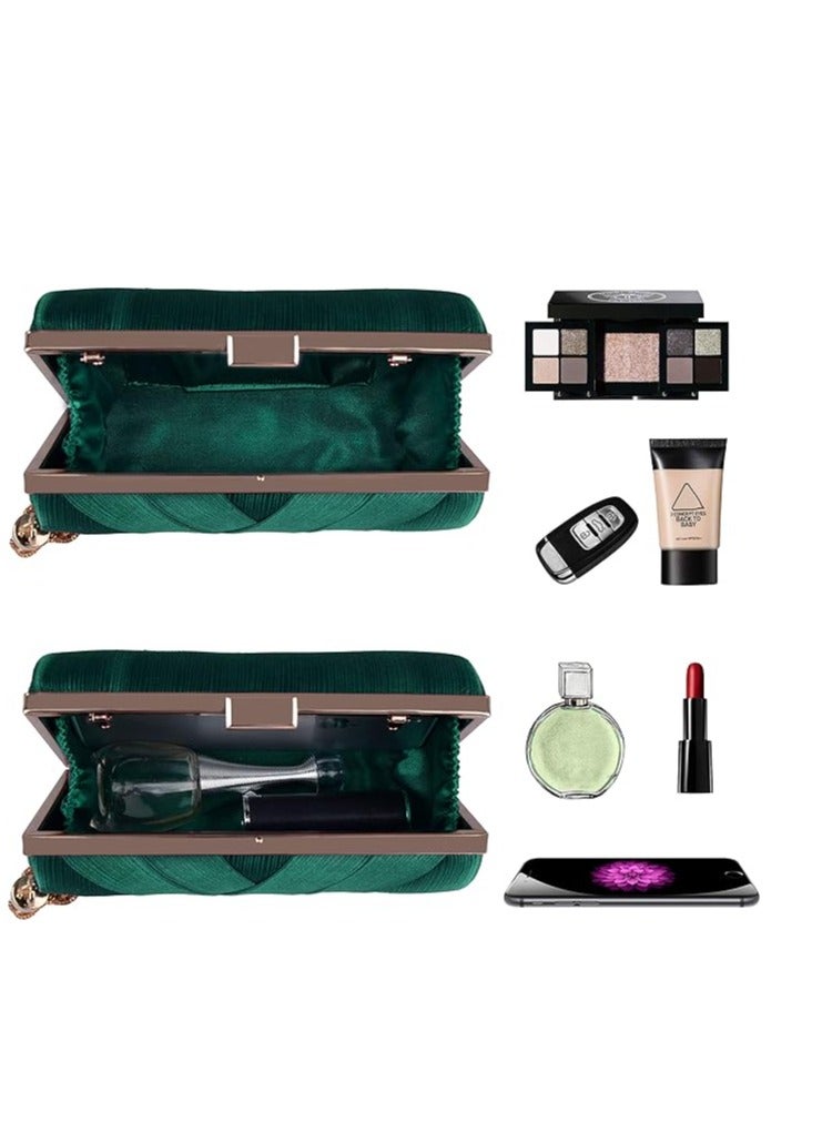 general Stylish and Beautiful Tassel Decorated Small Party Bag for Women, Solid green - Image 4