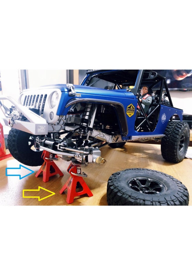 Model Car 6ton 3ton Simulation Jack Mini Metal Repair Frame Manually Adjustable Height-Color:6t Yellow  - Image 5