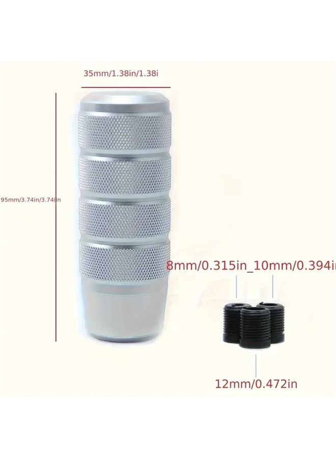 Black Wave Stick Shift Knob Manual Universal Fitment Racing Style Sleek Finish - Image 4