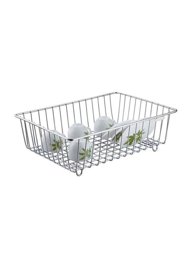 STHITI Stainless Steel Premium Dish Drainer Platform Basket/Dish Drainer for Kitchen(Dimensions (WxLxH): 13 x 10 x 5 inch) - Image 1