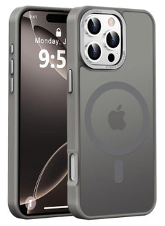 Generic Magnetic Case for iPhone 16 Pro Max 6.9 Inch Case Translucent Matte Phone Case Slim Thin Shockproof Anti-Yellow Women Men Girls Boys Protective Cover (Titanium)  - Image 1