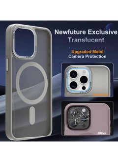 Generic Magnetic Case for iPhone 16 Pro Max 6.9 Inch Case Translucent Matte Phone Case Slim Thin Shockproof Anti-Yellow Women Men Girls Boys Protective Cover (Titanium)  - Image 5