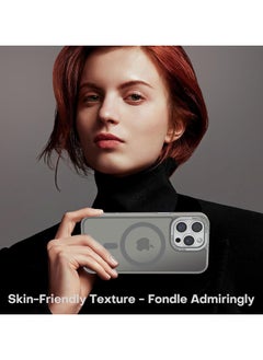 Generic Magnetic Case for iPhone 16 Pro Max 6.9 Inch Case Translucent Matte Phone Case Slim Thin Shockproof Anti-Yellow Women Men Girls Boys Protective Cover (Titanium)  - Image 2