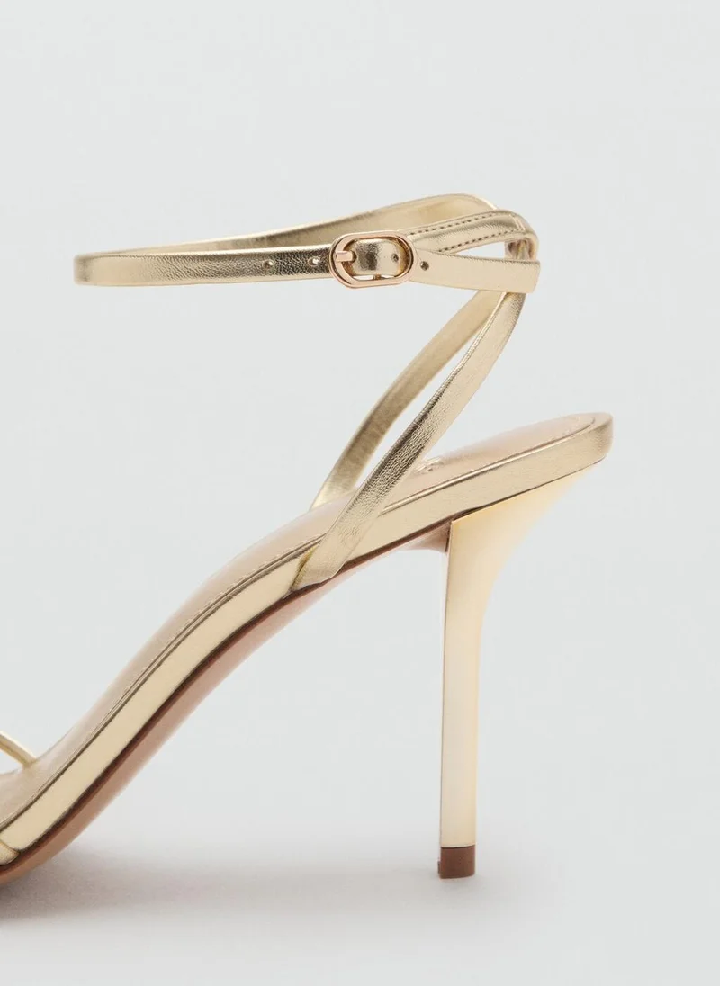 Mango OR-ORO Heeled Sandal With Crossed Straps for Women | Best Price UAE