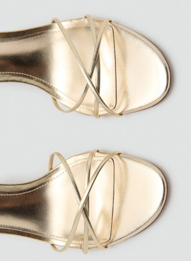 Mango OR-ORO Heeled Sandal With Crossed Straps for Women | Best Price UAE