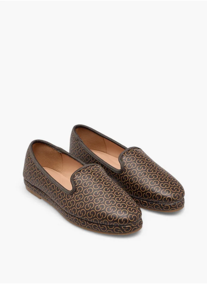 Celeste Women's Monogram Print Slip-On Loafers