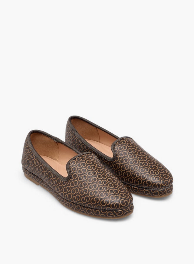 Celeste Women's Monogram Print Slip-On Loafers - Image 1