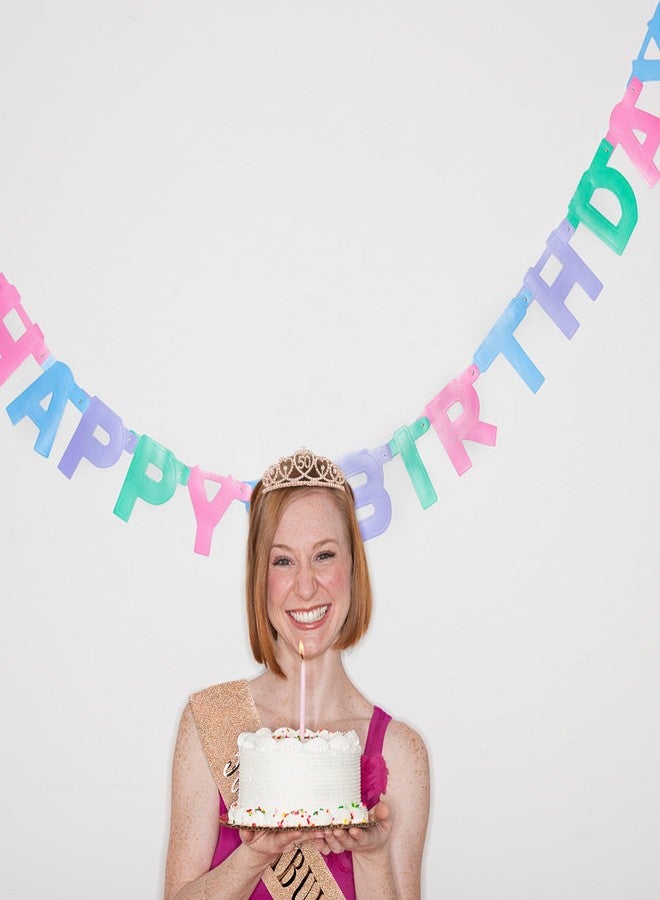 Amariver 50th Birthday Crown and Sash for Girls 50th Birthday Decoration 50th Rose Gold Tiara and 50&Fabulous Sash 50th Party Gifts Party Supplies - Image 4