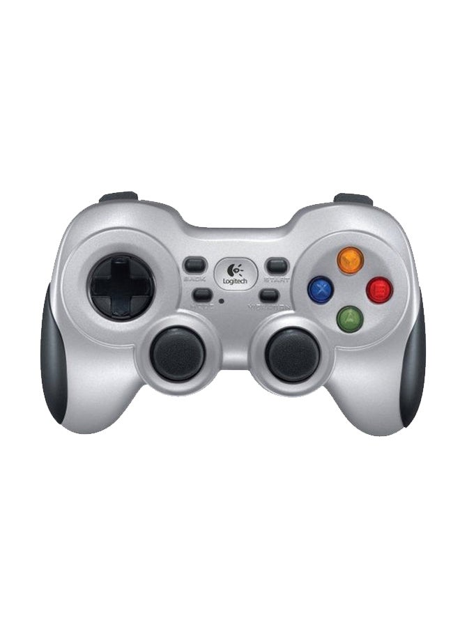 F710 Wireless Gamepad, 2.4 GHz Wireless with USB Nano-Receiver, Controller Dual Vibration Feedback, 4 Switch D-Pad, PC - Silver/Black
