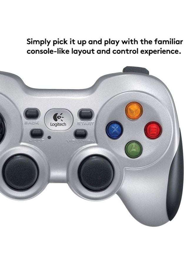 Logitech F710 Wireless Gamepad, 2.4 GHz Wireless with USB Nano-Receiver, Controller Dual Vibration Feedback, 4 Switch D-Pad, PC - Silver/Black - Image 5