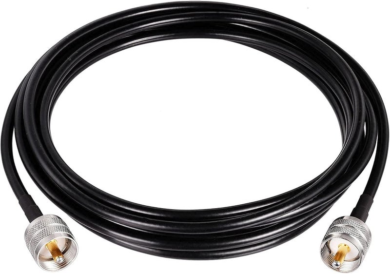 Superbat CB Jumper Cable PL-259 to PL-259 Coax UHF Jumper Cable 10ft RG58 for HAM & CB Radio, Antenna Analyzer, Dummy Load, SWR Meter - Image 1