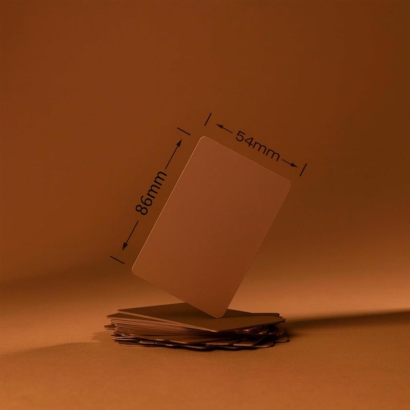 OESDLTD Thick Aluminum Metal Business Cards Anodized Aluminum 86 X 54 X 0.8mm 15 pcs Include Protector Sleeves (Brown) - Image 2