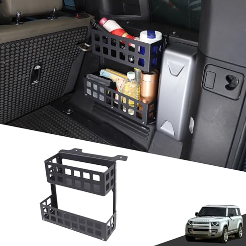 HIRUFAIT Trunk Right Organizer Compatible with Land Rover Defender 110 2020-2024, Aluminum Alloy Cargo Rack Modular Storage Box Basket Accessories - Image 1