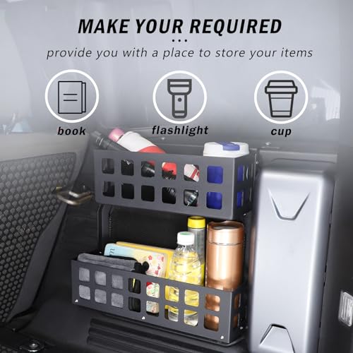HIRUFAIT Trunk Right Organizer Compatible with Land Rover Defender 110 2020-2024, Aluminum Alloy Cargo Rack Modular Storage Box Basket Accessories - Image 3