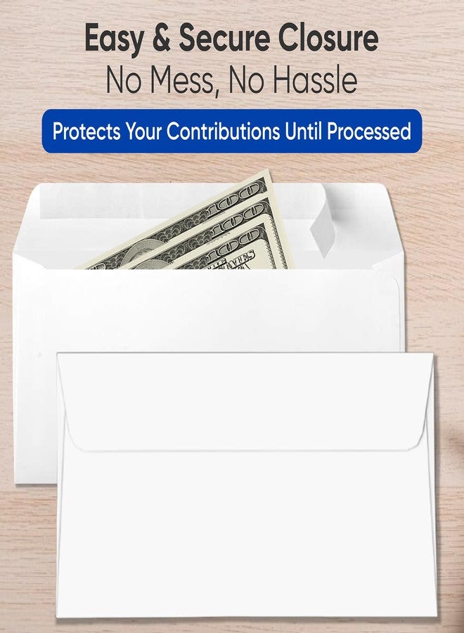 Steadfast Selections Christian Church Tithing Envelopes Self-Seal (500 Pack) - 6.5"x3.5" Offering Envelopes with Pre-Printed Fields for Tithes, Offerings, and Missions (Modern) - Image 5