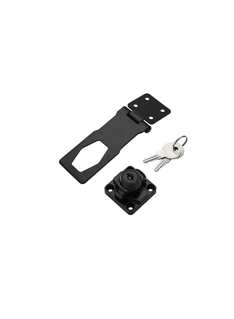 ROBUSTLINE Robustline Hasp Locks Twist Knob Keyed Locking Hasp for Small Doors, Cabinets and More,Chrome Plated Hasp Lock Catch Latch Safety Lock (2.5 INCH)  - Image 1
