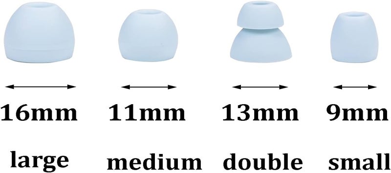 luakesa Replacement Eartips Silicone Earbuds Buds Set for Powerbeats Pro Beats Wireless Earphone Headphones,4 Pair (Blue) - Image 4