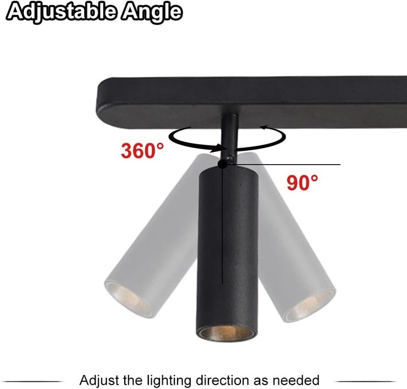 Low wear optimized design Modern Ceiling Spotlight Fixture 2-Way Spot Light Ceiling Bar Adjustable Fixed Track Lighting Kit, 90°+360° Rotation Directional Spotlights Accent Lamps for Gal，Black6000K 10W*2 All governorates deliver Minimal design Replaceable parts Practical versatile construction Upgraded quality Month-round consistent deliver UV resistant Repeated use resistant selected material Elegant practical design Coast & inland available Wide range expanded design All-round applied quality Sufficient order stock Multi-demand compliant quality Fixed delivery schedule Liquid tight joint Global simple assemble options Growing order stock support Local & cross border ship compatible Medium weight Multi-goal comprehensive design Season change compatible build Salt resistant coating Year round in stock - Image 3