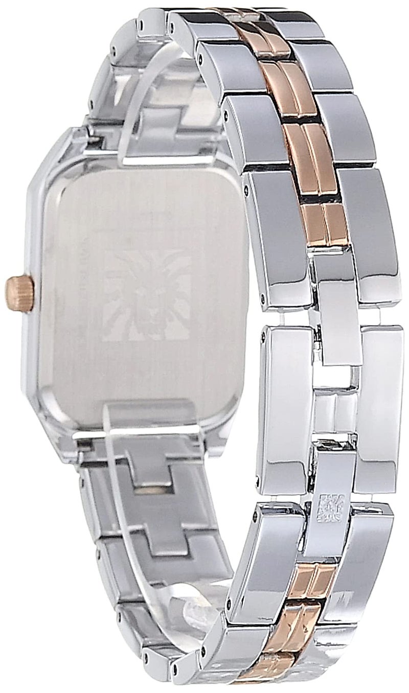Anne Klein Women Japanese Quartz Dress Watch with Metal Strap, Silver, 14 (Model: AK/3775SVRT) - Image 3