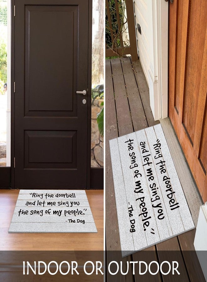Supwhd Funny Dog Door Mat, Dog Welcome Mat, 17x30 Inches, White - Image 2
