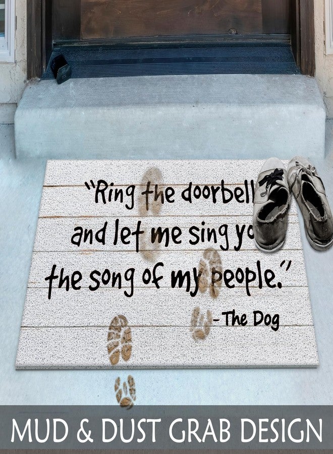 Supwhd Funny Dog Door Mat, Dog Welcome Mat, 17x30 Inches, White - Image 3