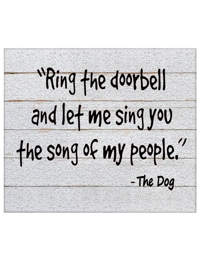 Supwhd Funny Dog Door Mat, Dog Welcome Mat, 17x30 Inches, White - Image 1