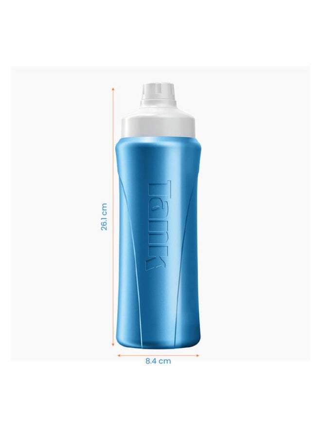 Tank Super Cool Mini, 650ml, Insulated Plastic Bottle, BPA Free, Leakproof - Light Blue - Image 2