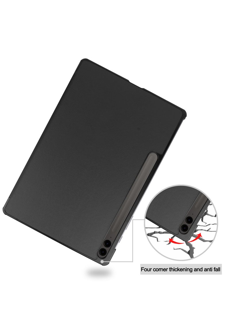 Smart Case Cover with Auto Sleep/Wake for Samsung Galaxy Tab S9 FE Plus 12.4 Inch 2023 (Black)
